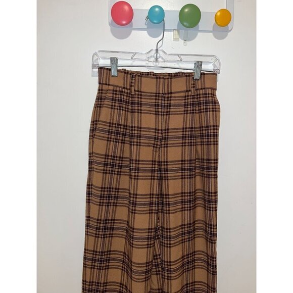 ARITZIA Wilfred Womens Plaid High-Waist Trousers - Size 2 - Picture 2 of 10